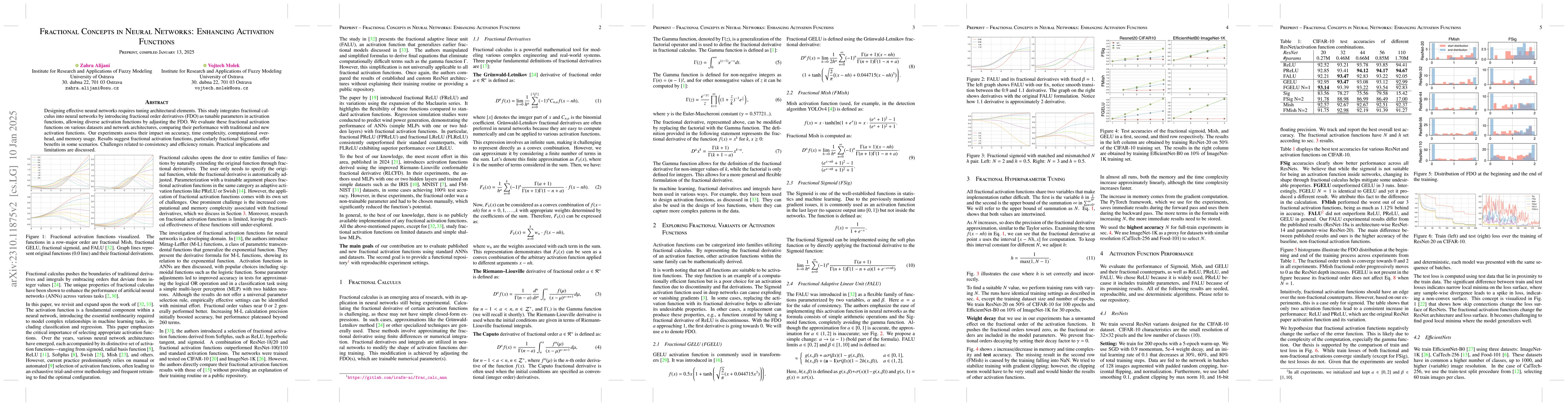 Thumbnail for Fractional Concepts in Neural Networks: Enhancing Activation and Loss
  Functions