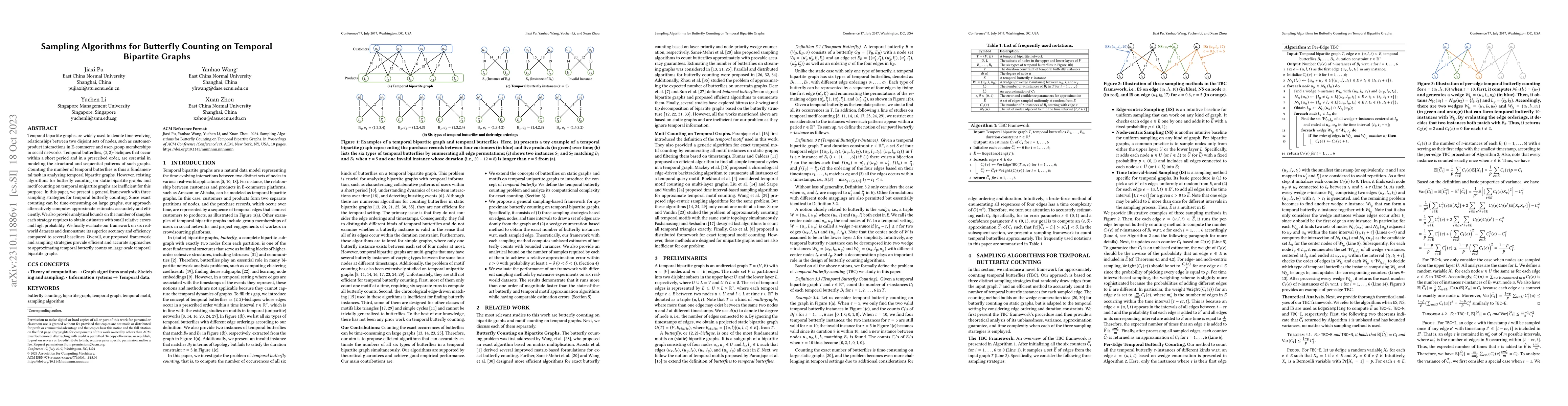 Thumbnail for Sampling Algorithms for Butterfly Counting on Temporal Bipartite Graphs