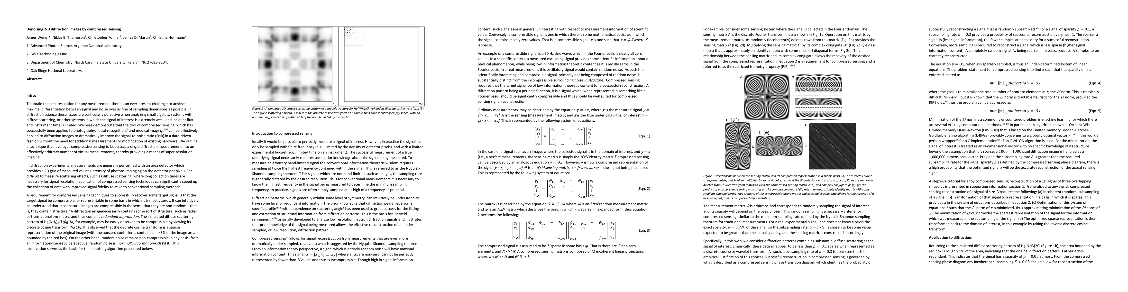 Thumbnail for Denoising total scattering data using Compressed Sensing
