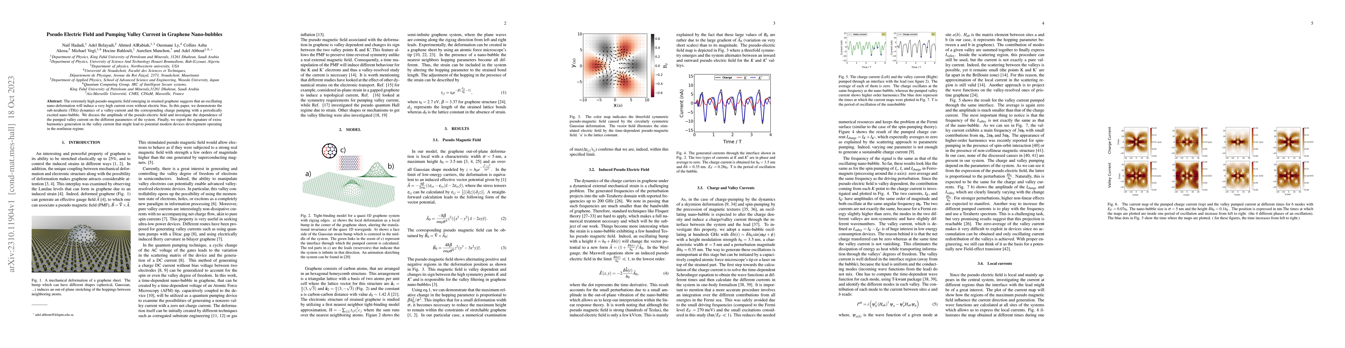 Thumbnail for Pseudo Electric Field and Pumping Valley Current in Graphene
  Nano-bubbles