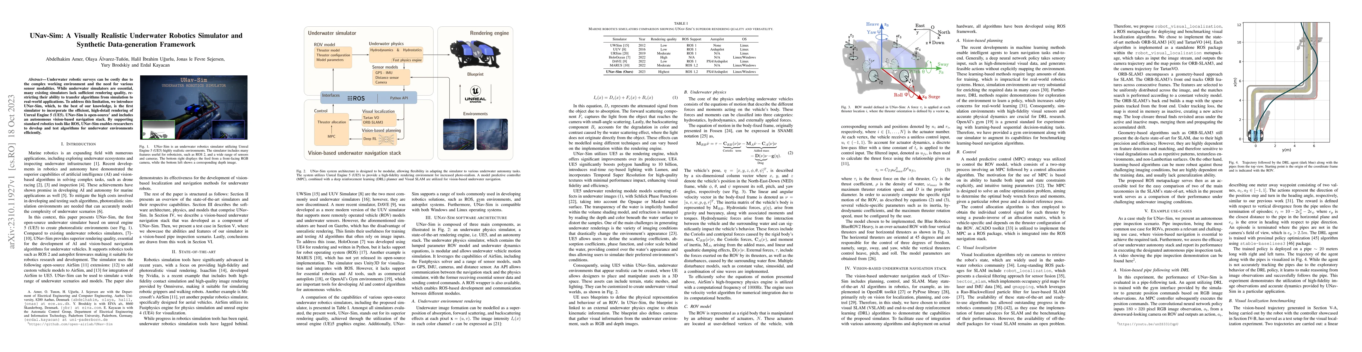 Thumbnail for UNav-Sim: A Visually Realistic Underwater Robotics Simulator and
  Synthetic Data-generation Framework