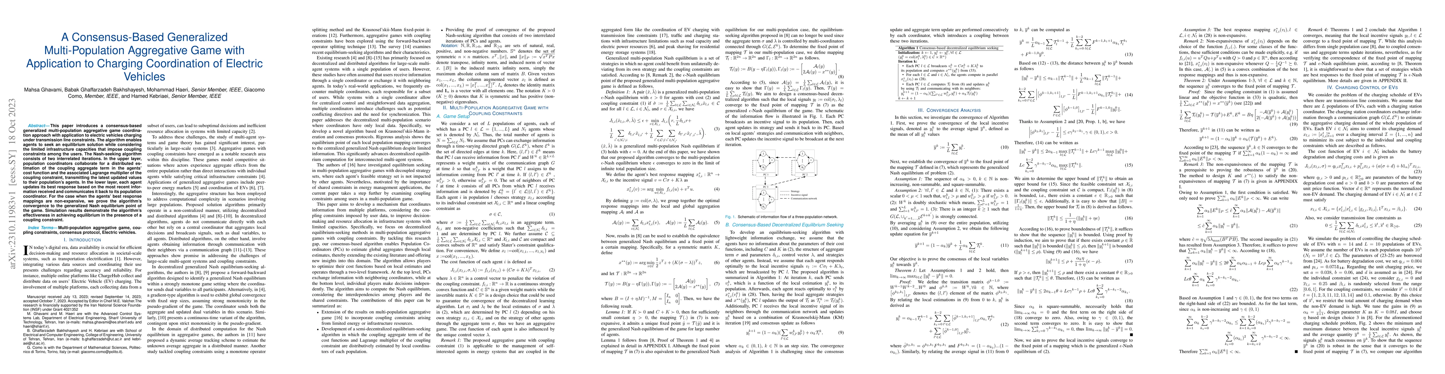 Thumbnail for A Consensus-Based Generalized Multi-Population Aggregative Game with
  Application to Charging Coordination of Electric Vehicles