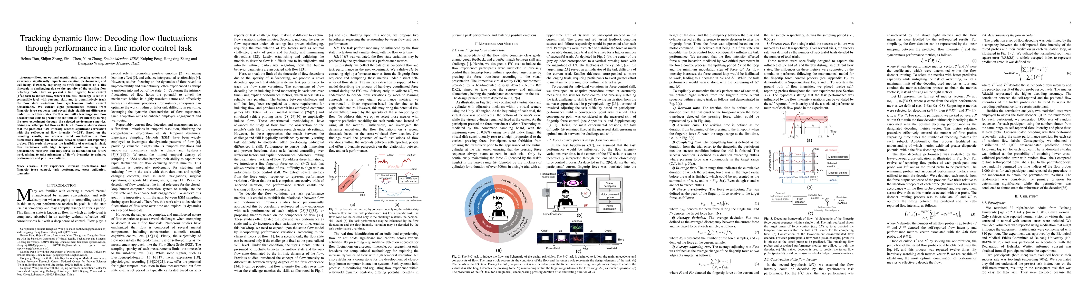 Thumbnail for Tracking dynamic flow: Decoding flow fluctuations through performance in
  a fine motor control task