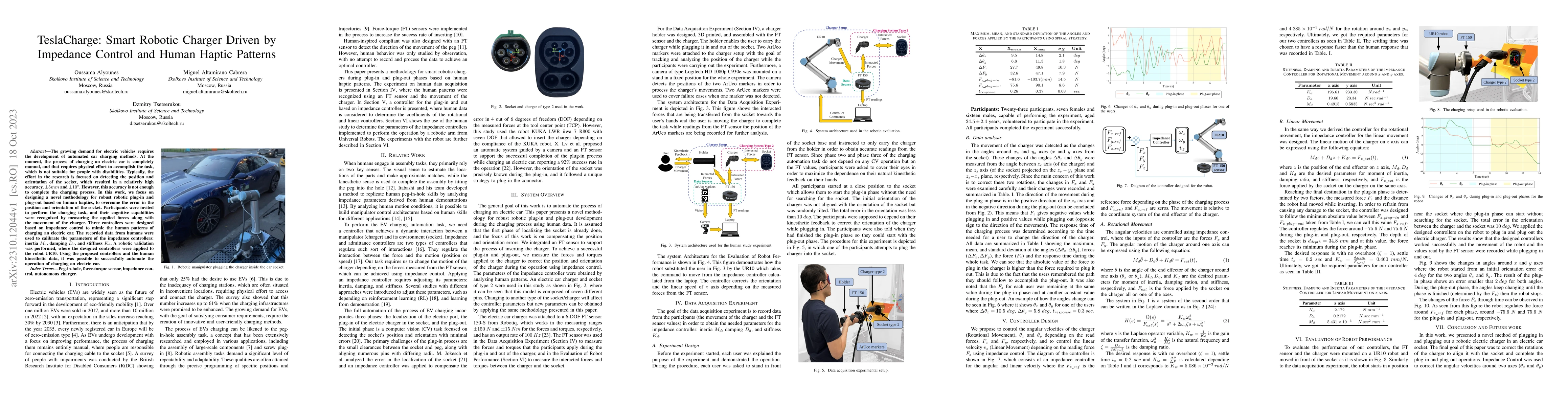 Thumbnail for TeslaCharge: Smart Robotic Charger Driven by Impedance Control and Human
  Haptic Patterns