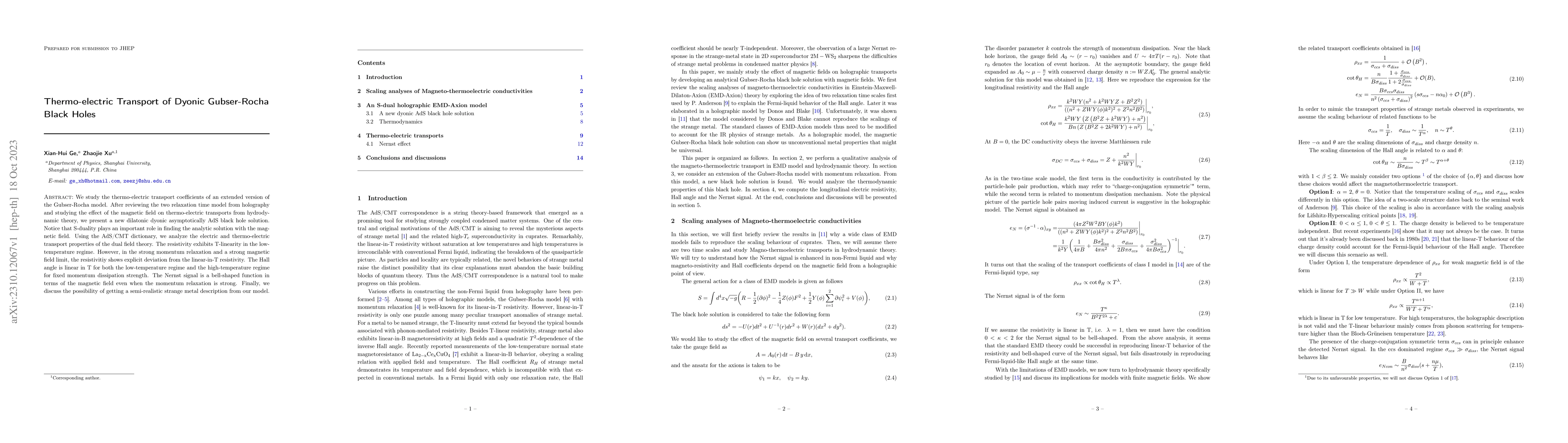 Thumbnail for Thermo-electric Transport of Dyonic Gubser-Rocha Black Holes