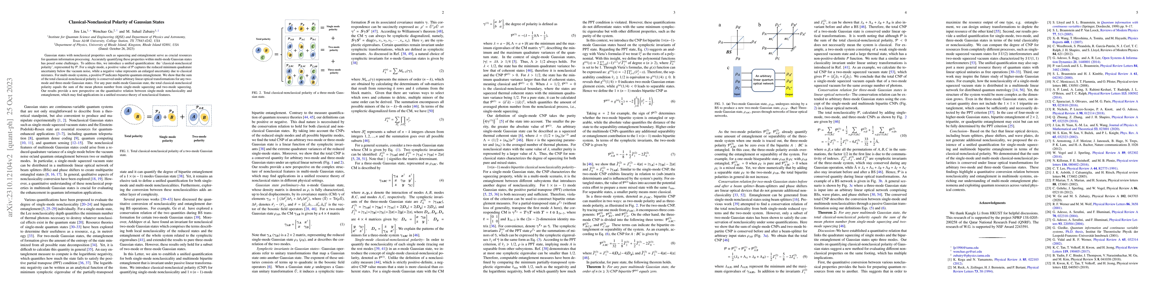 Thumbnail for Classical-Nonclassical Polarity of Gaussian States