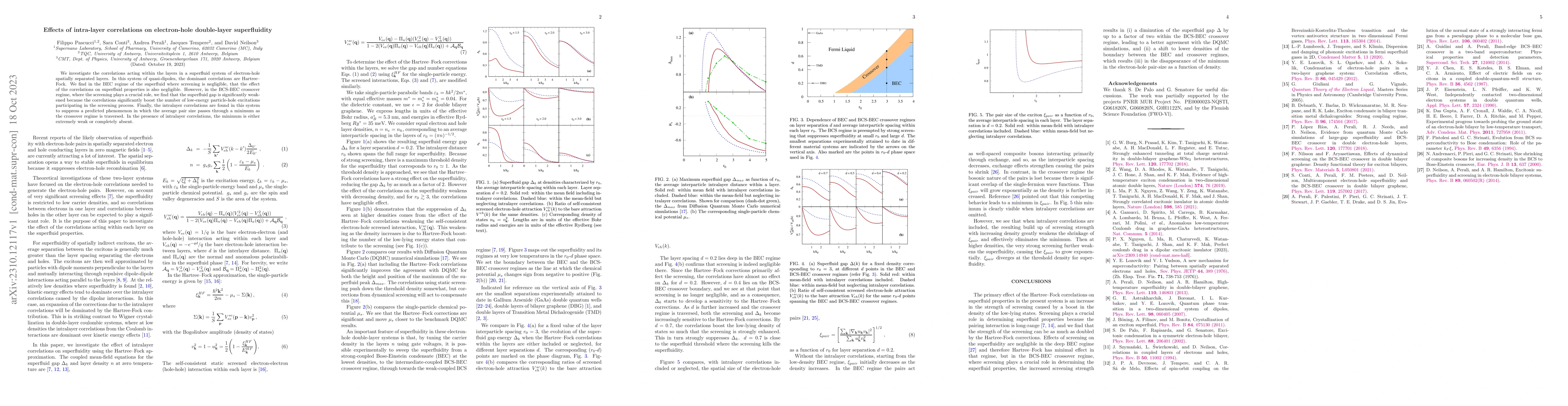 Thumbnail for Effects of intra-layer correlations on electron-hole double-layer
  superfluidity