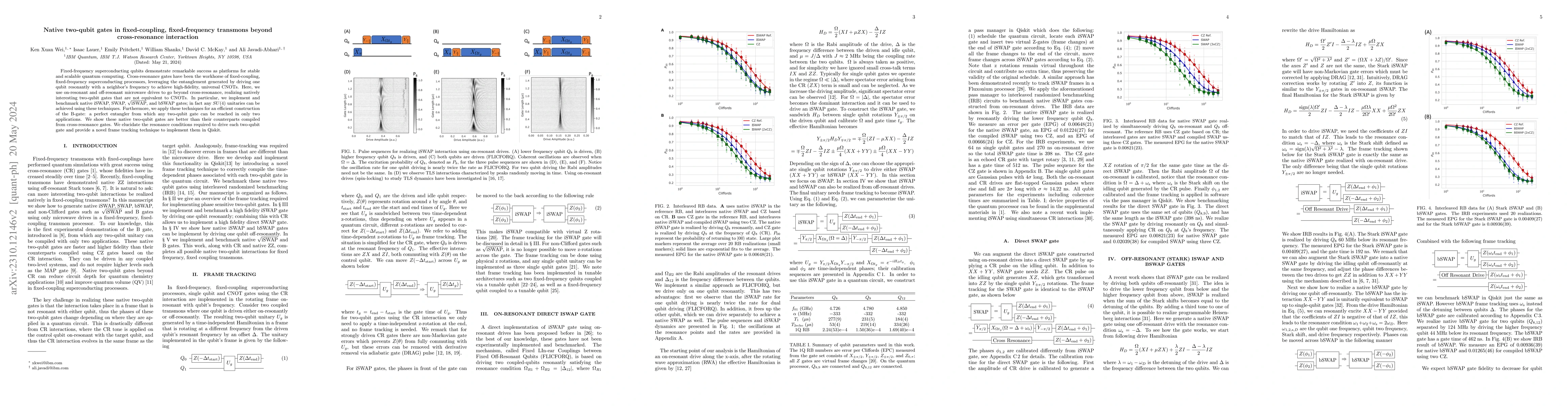 Thumbnail for Native two-qubit gates in fixed-coupling, fixed-frequency transmons
  beyond cross-resonance interaction