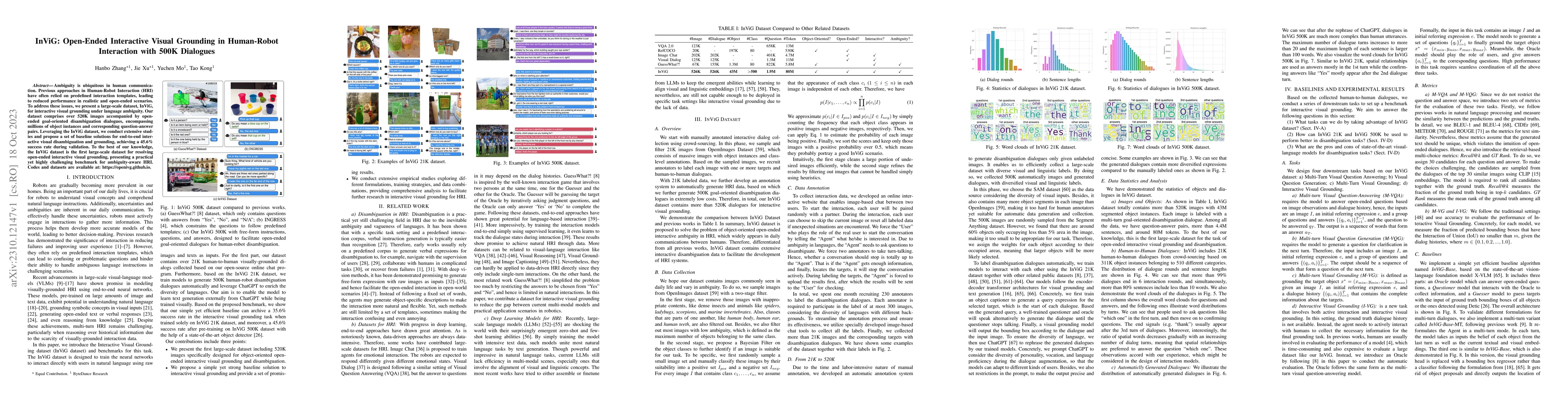 Thumbnail for InViG: Benchmarking Interactive Visual Grounding with 500K Human-Robot
  Interactions