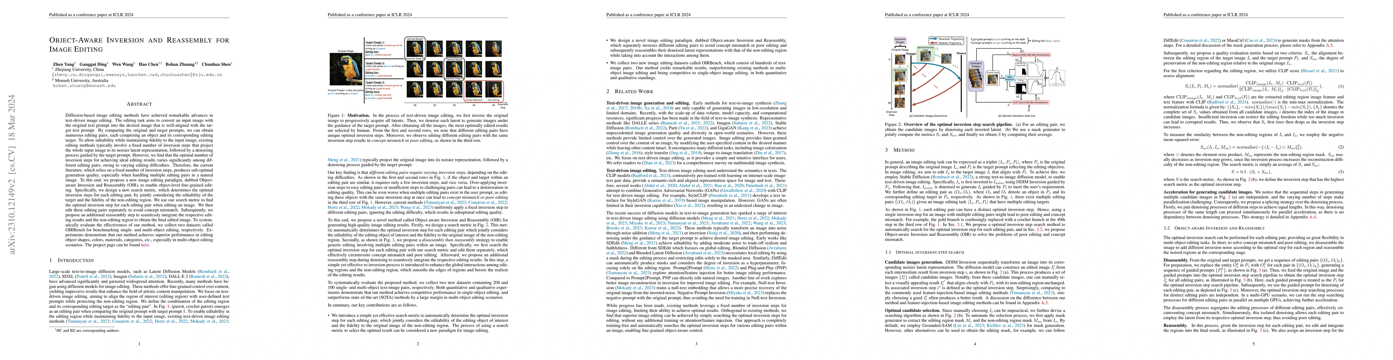 Thumbnail for Object-aware Inversion and Reassembly for Image Editing