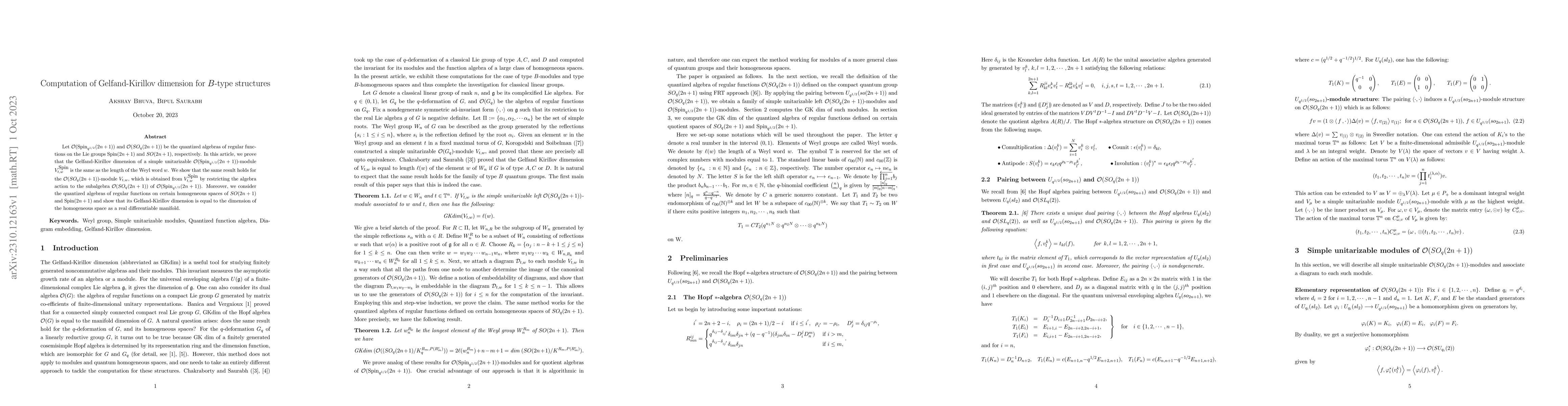 Thumbnail for Computation of Gelfand-Kirillov dimension for $B$-type structures