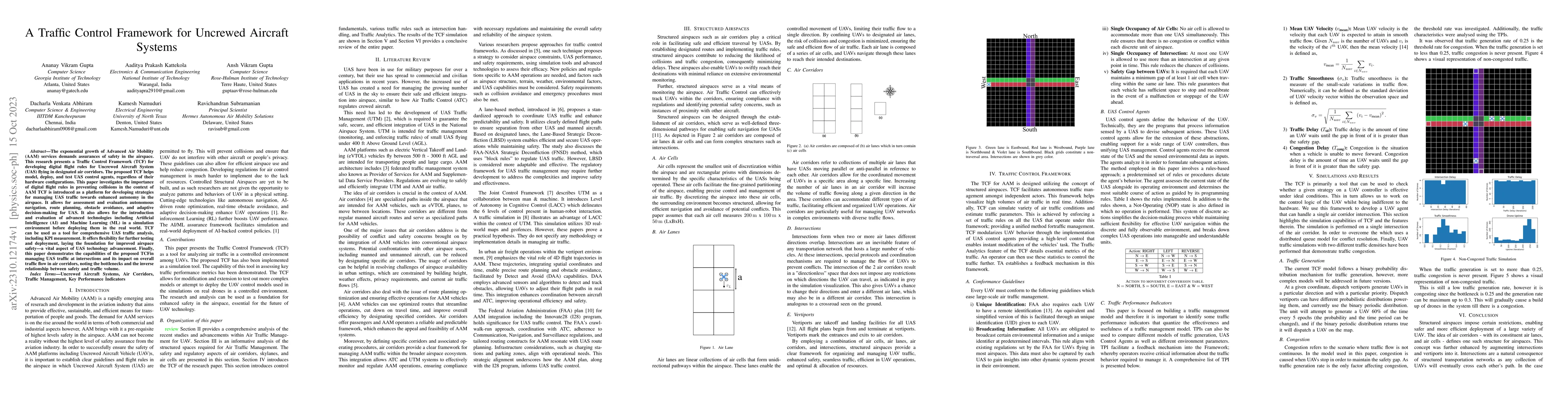 Thumbnail for A Traffic Control Framework for Uncrewed Aircraft Systems