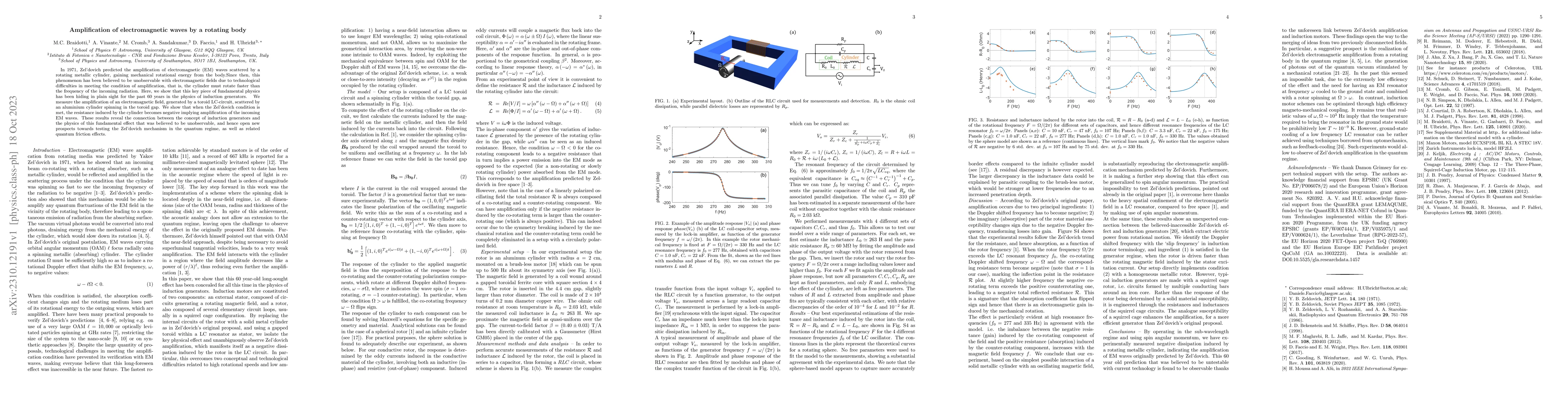Thumbnail for Amplification of electromagnetic waves by a rotating body