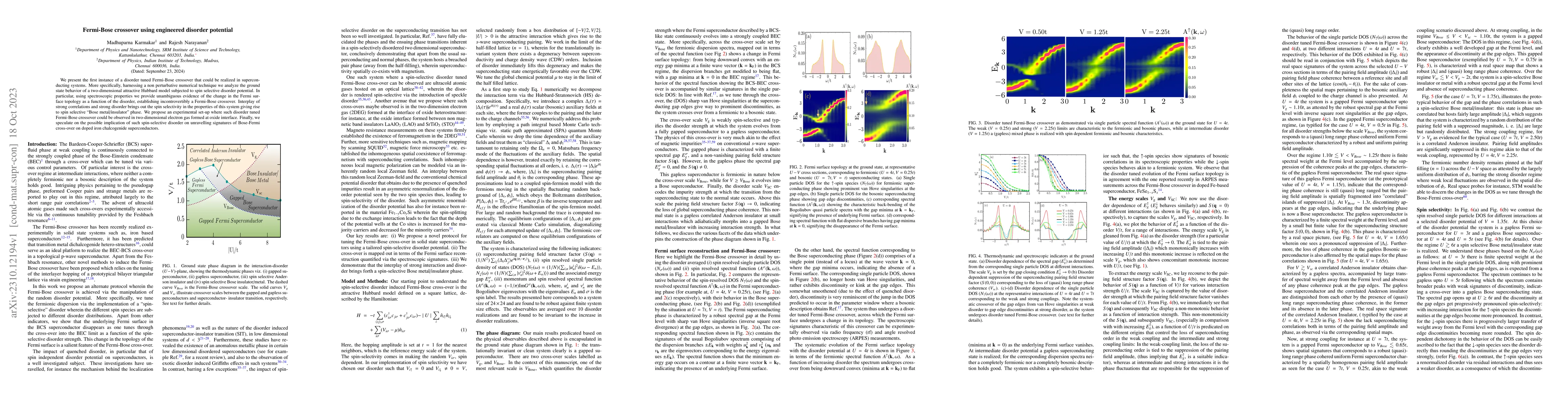 Thumbnail for Fermi-Bose crossover using engineered disorder potential