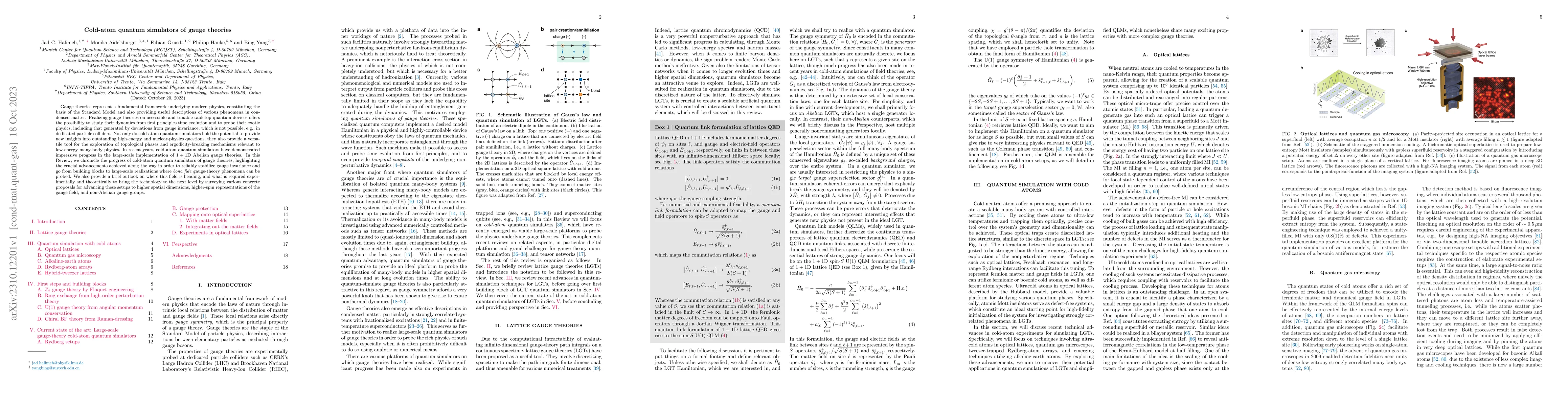 Thumbnail for Cold-atom quantum simulators of gauge theories