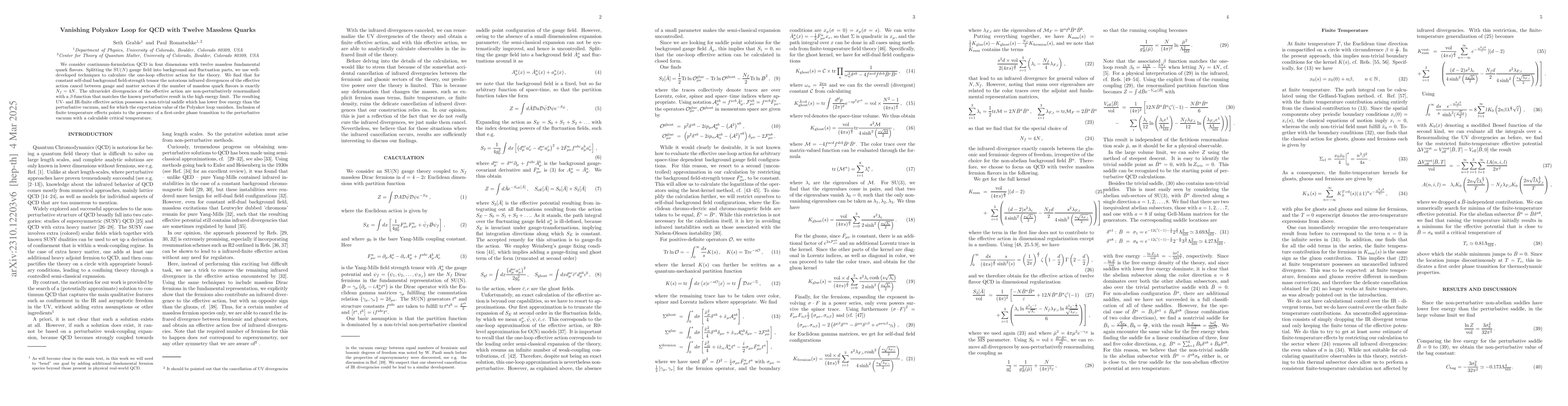 Thumbnail for Elements of Confinement for QCD with Twelve Massless Quarks