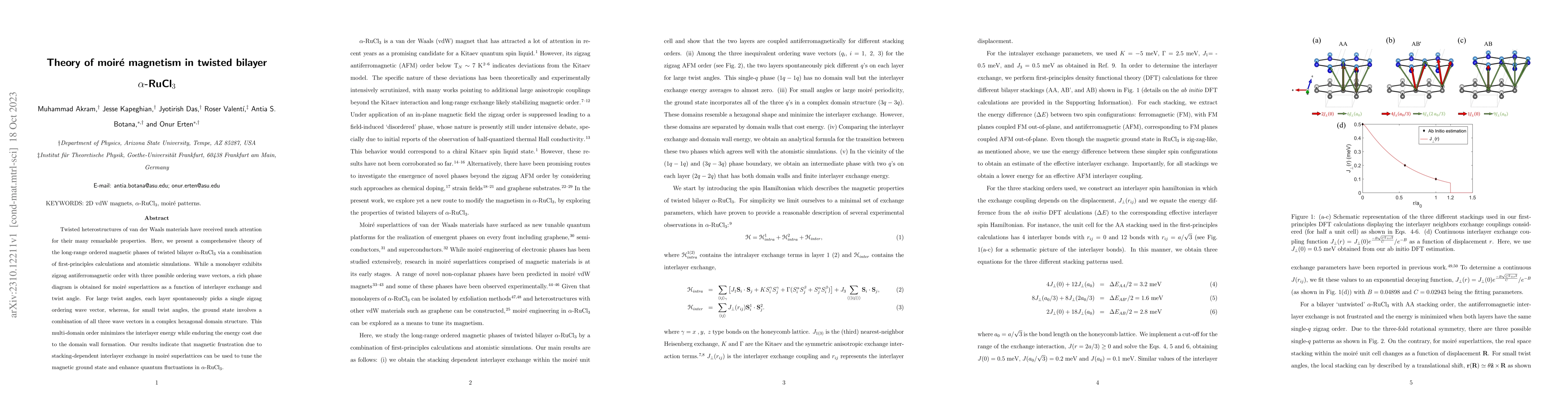 Thumbnail for Theory of moir\'e magnetism in twisted bilayer $\alpha$-RuCl$_3$