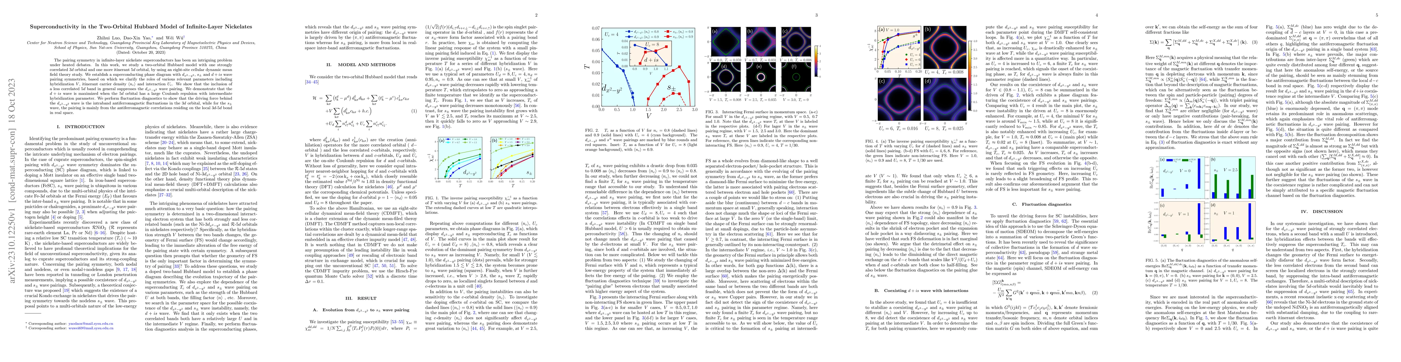 Thumbnail for Superconductivity in the Two-Orbital Hubbard Model of Infinite-Layer
  Nickelates