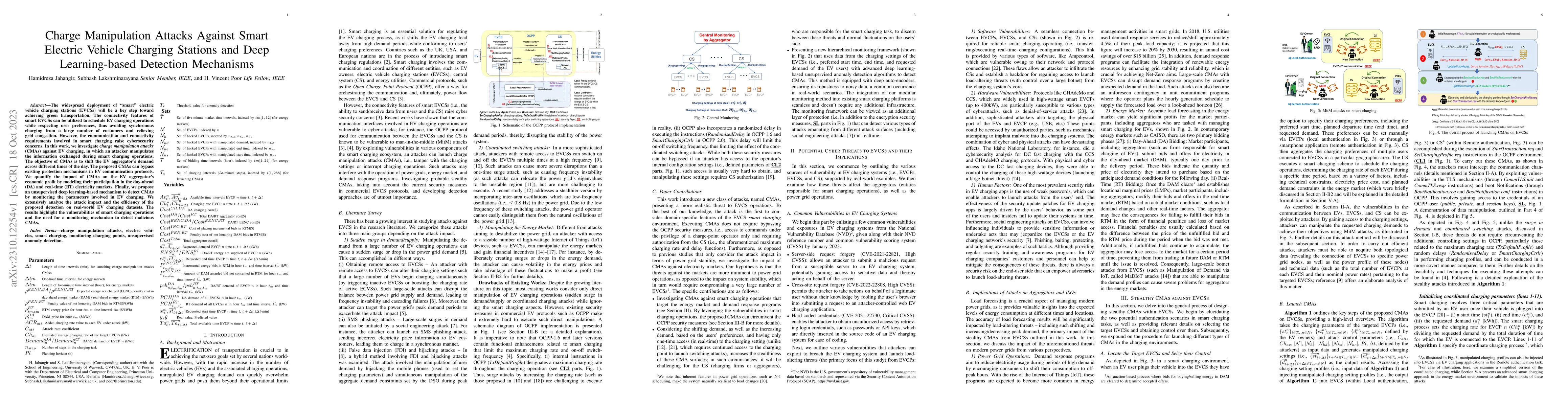 Thumbnail for Charge Manipulation Attacks Against Smart Electric Vehicle Charging
  Stations and Deep Learning-based Detection Mechanisms