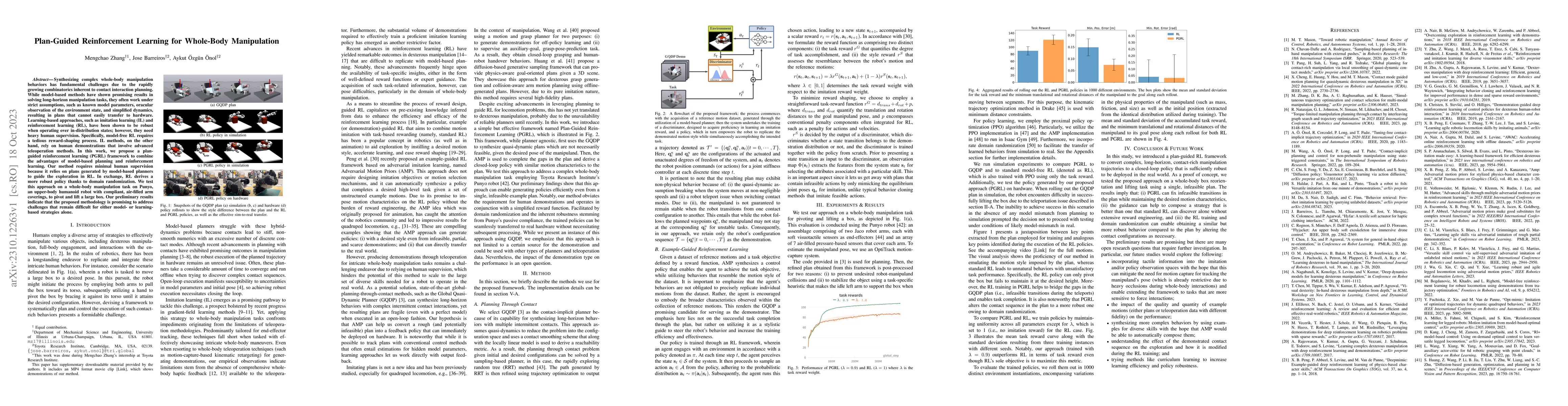Thumbnail for Plan-Guided Reinforcement Learning for Whole-Body Manipulation