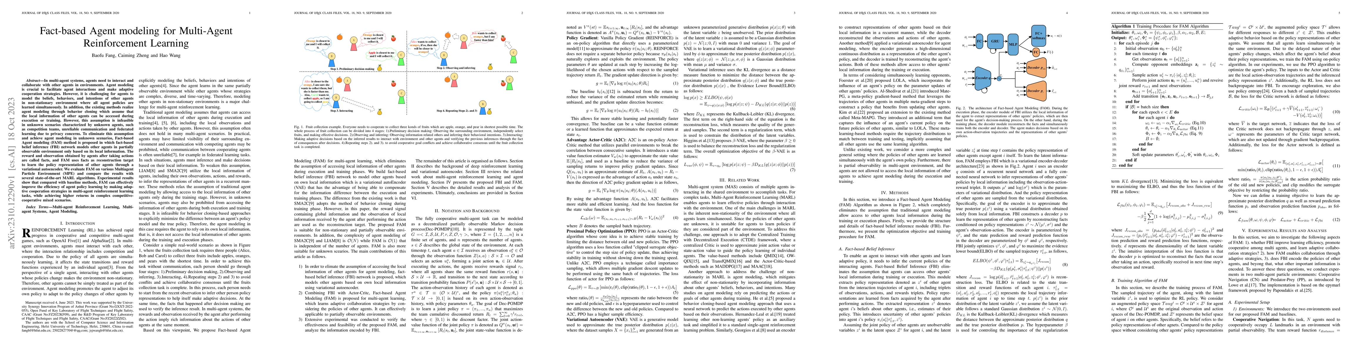 Thumbnail for Fact-based Agent modeling for Multi-Agent Reinforcement Learning