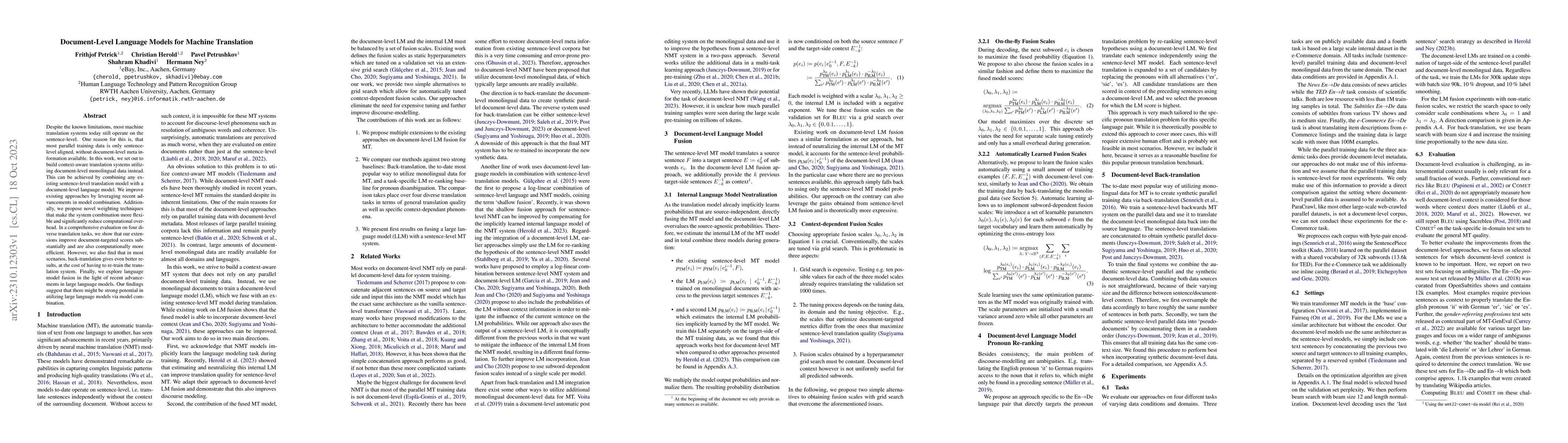 Thumbnail for Document-Level Language Models for Machine Translation