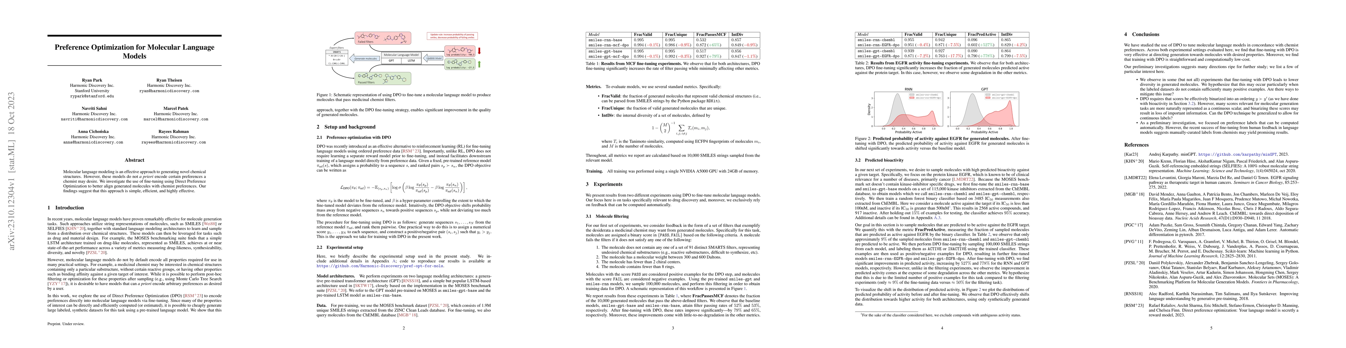 Thumbnail for Preference Optimization for Molecular Language Models