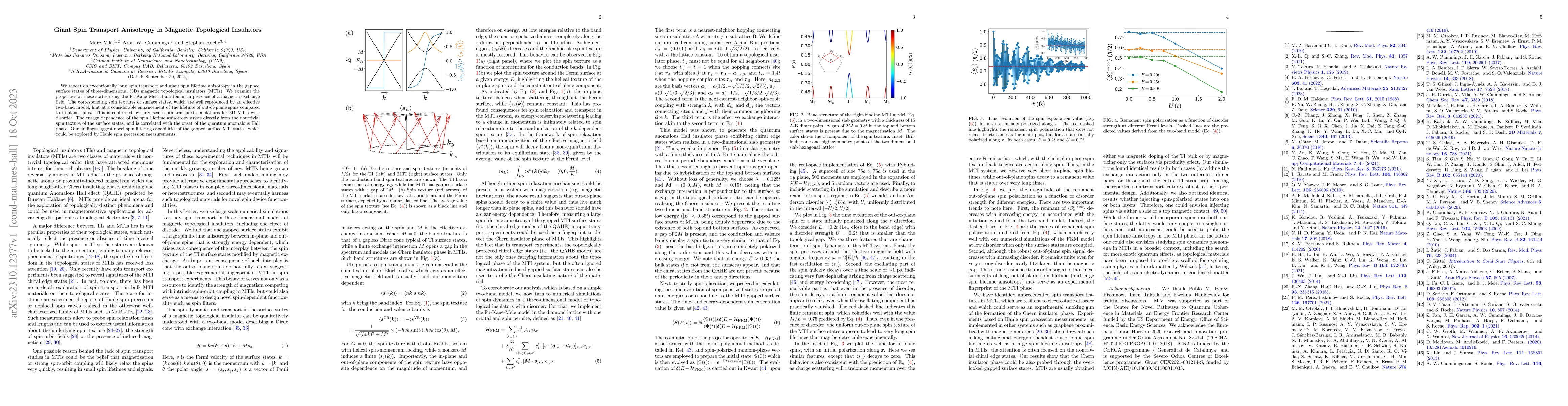 Thumbnail for Giant Spin Transport Anisotropy in Magnetic Topological Insulators