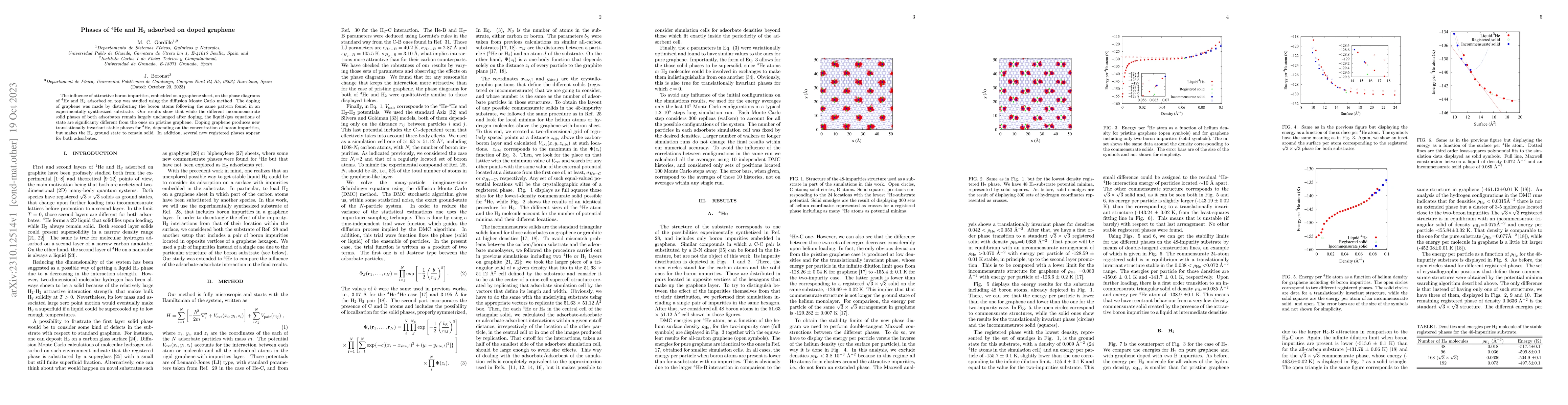Thumbnail for Phases of 4He and H2 adsorbed on doped graphene