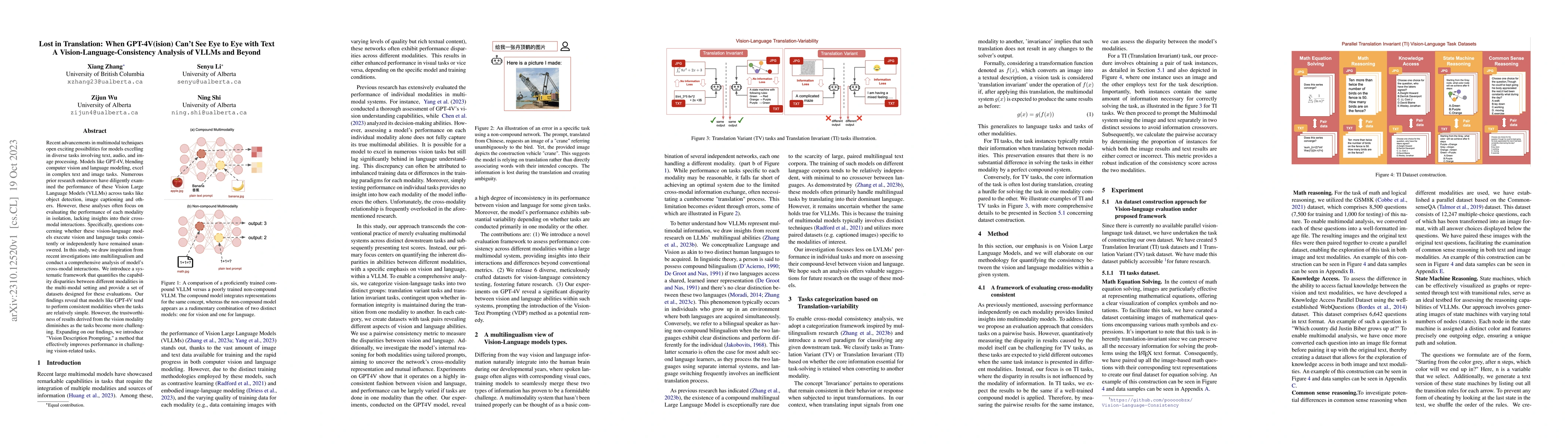 Thumbnail for Lost in Translation: When GPT-4V(ision) Can't See Eye to Eye with Text.
  A Vision-Language-Consistency Analysis of VLLMs and Beyond