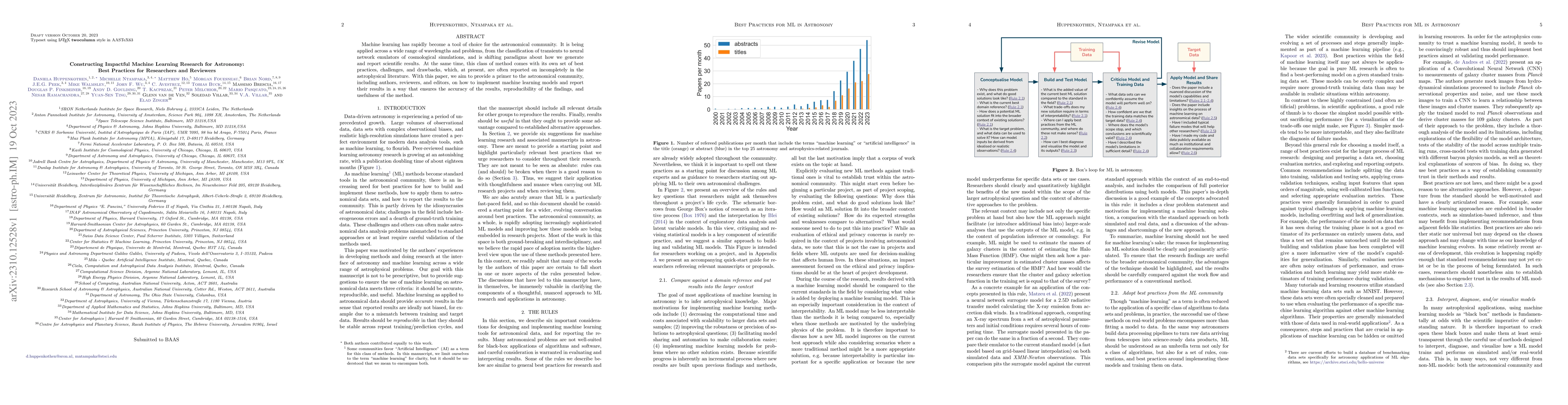 Thumbnail for Constructing Impactful Machine Learning Research for Astronomy: Best
  Practices for Researchers and Reviewers