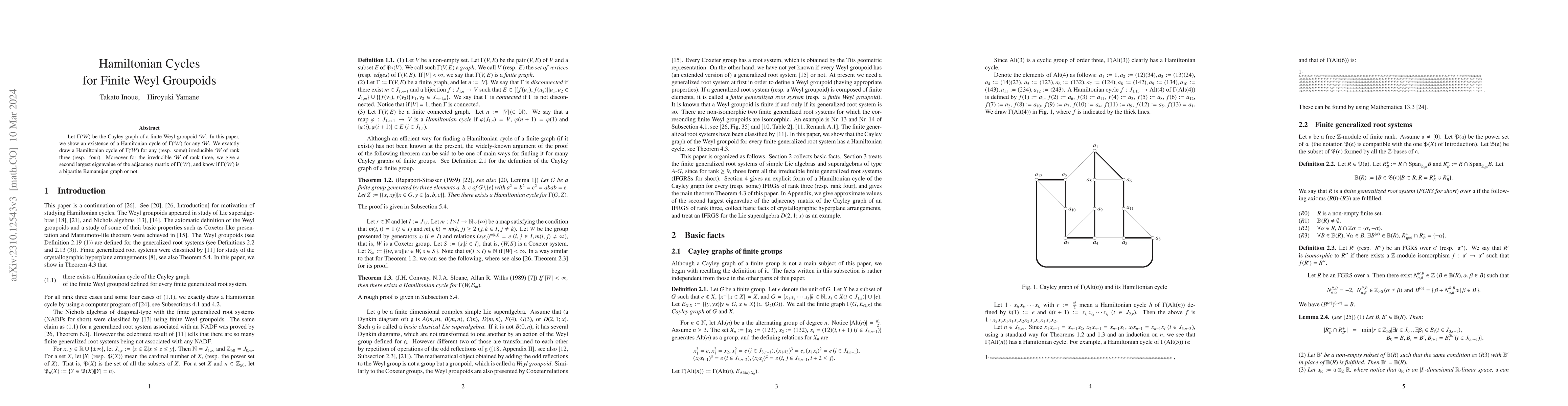 Thumbnail for Hamiltonian Cycles for Finite Weyl Groupoids