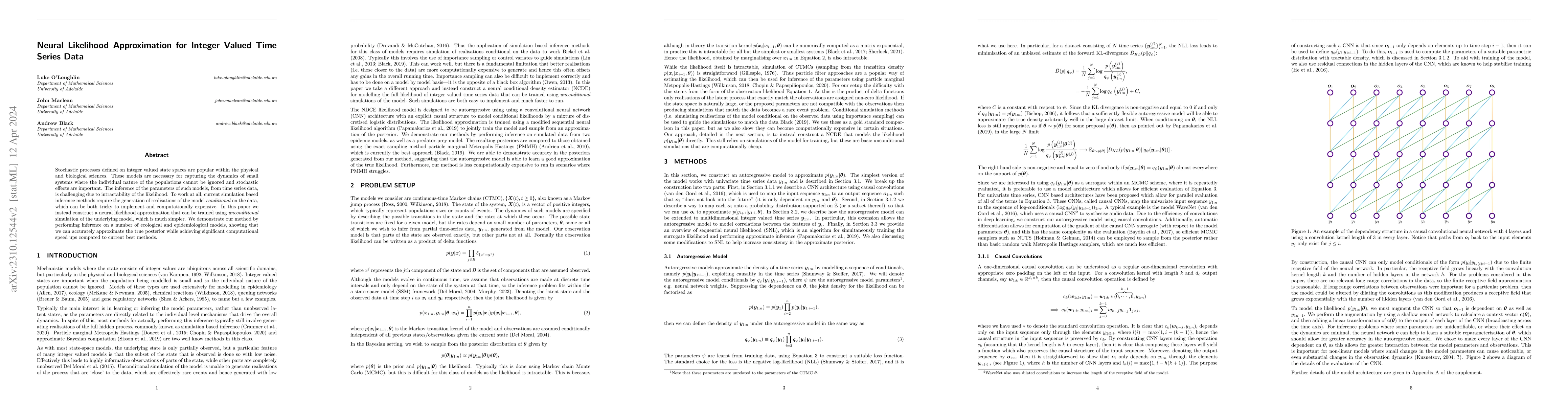 Thumbnail for Neural Likelihood Approximation for Integer Valued Time Series Data