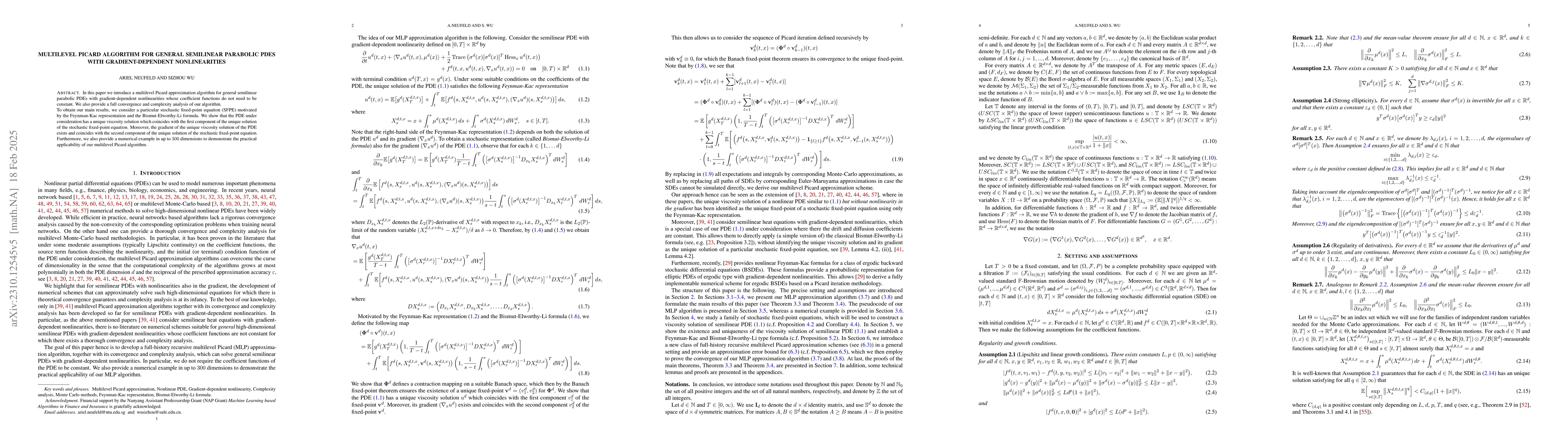 Thumbnail for Multilevel Picard algorithm for general semilinear parabolic PDEs with
  gradient-dependent nonlinearities