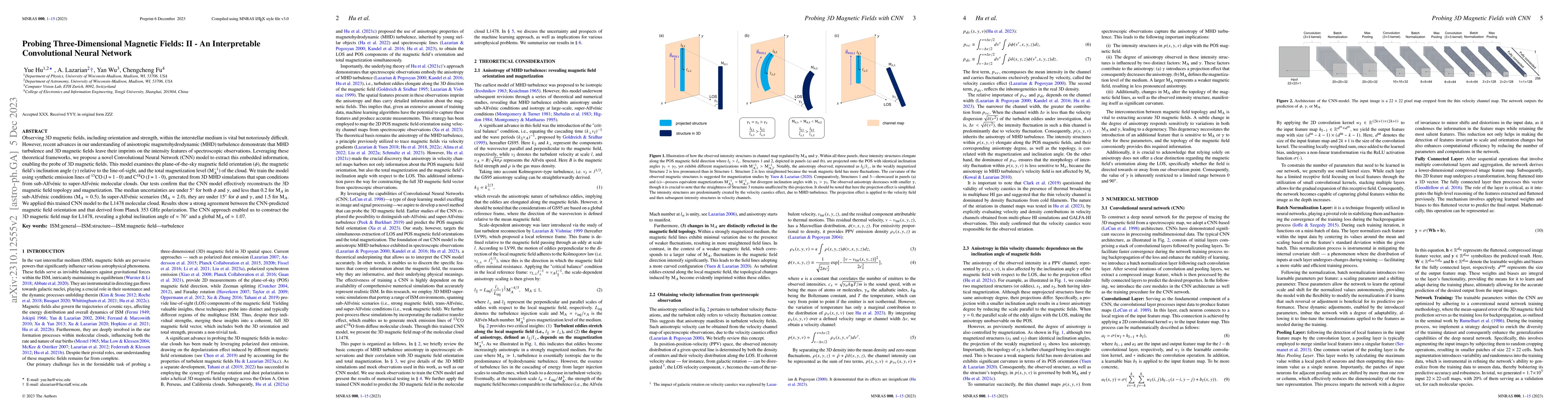 Thumbnail for Probing Three-Dimensional Magnetic Fields: II -- An Interpretable
  Convolutional Neural Network