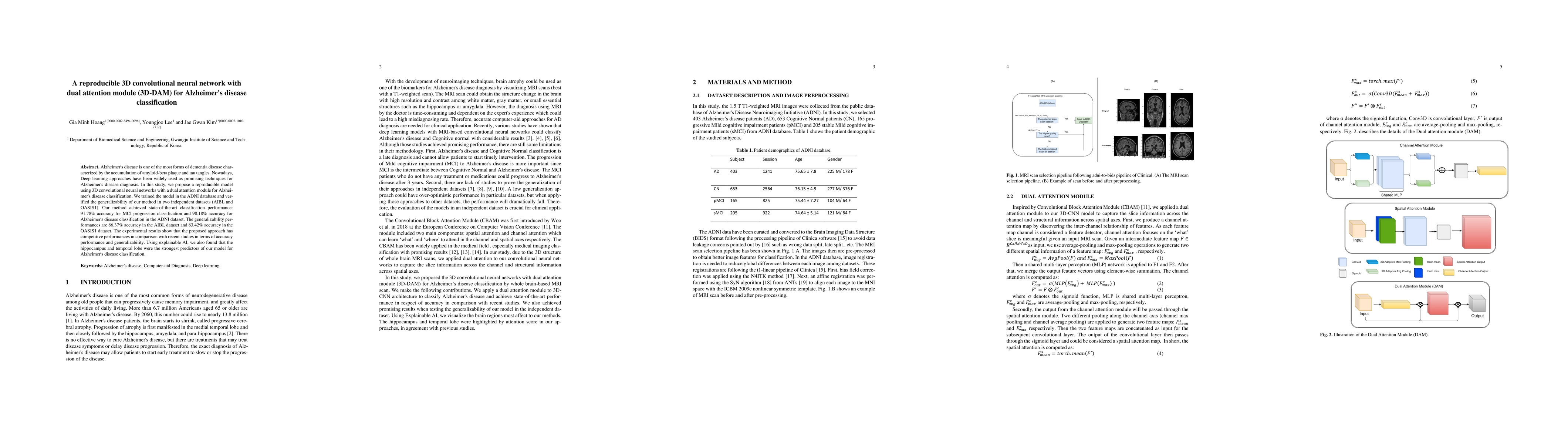 Thumbnail for A reproducible 3D convolutional neural network with dual attention
  module (3D-DAM) for Alzheimer's disease classification