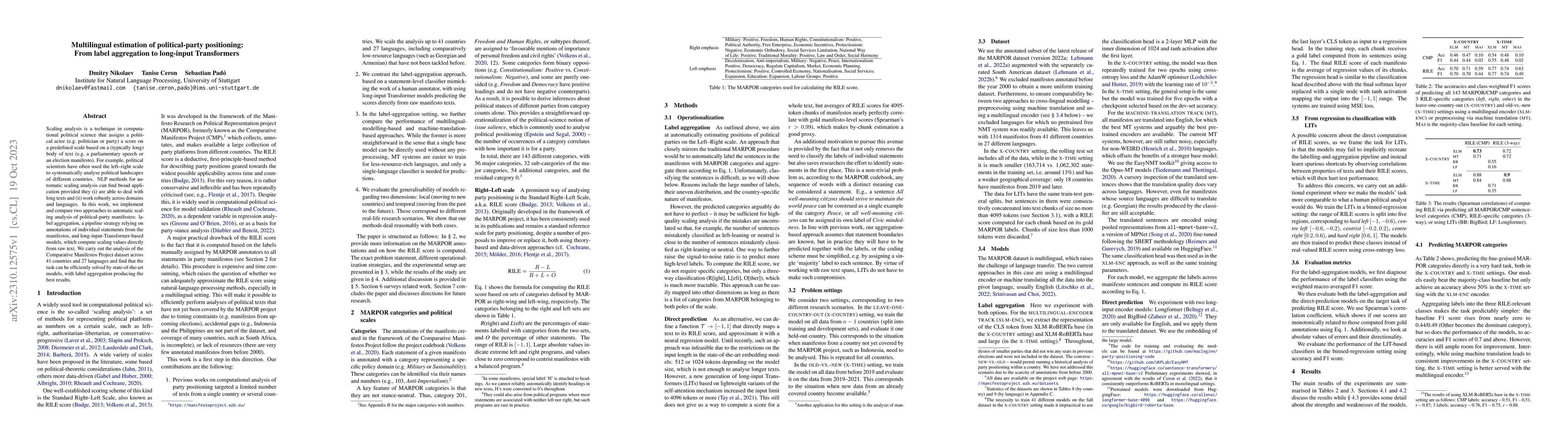 Thumbnail for Multilingual estimation of political-party positioning: From label
  aggregation to long-input Transformers