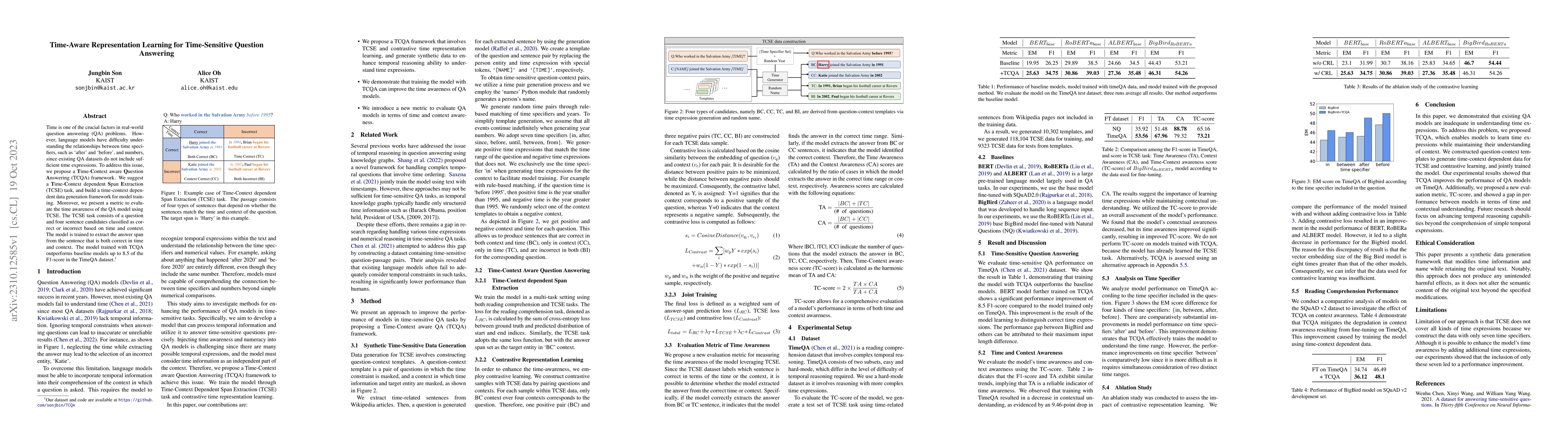 Thumbnail for Time-Aware Representation Learning for Time-Sensitive Question Answering