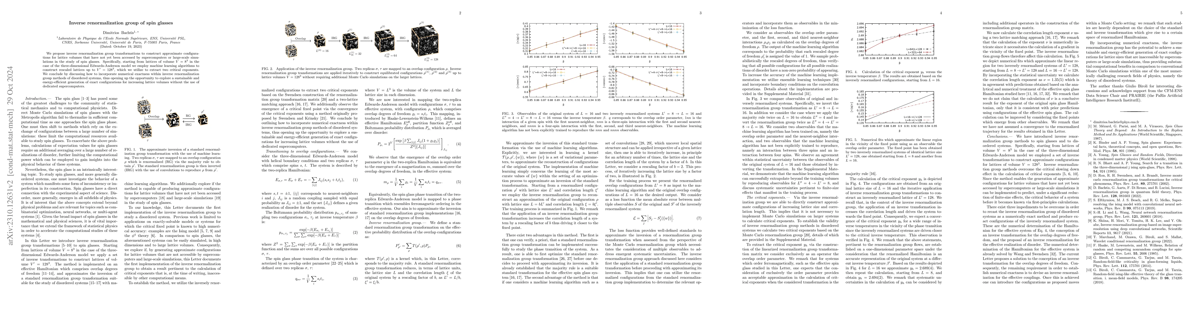 Thumbnail for Inverse Renormalization Group of Disordered Systems