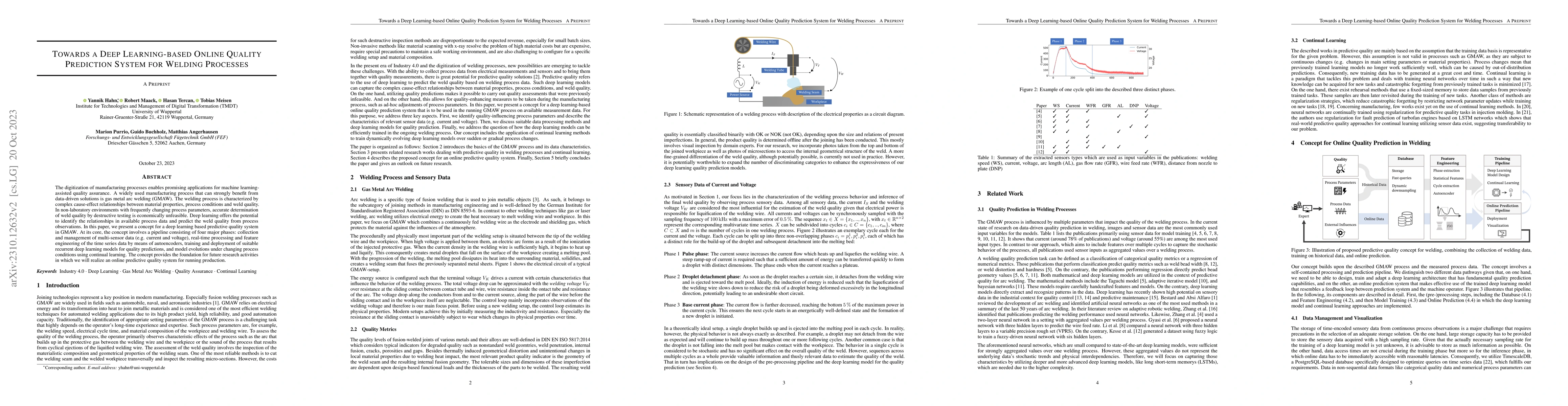 Thumbnail for Towards a Deep Learning-based Online Quality Prediction System for
  Welding Processes