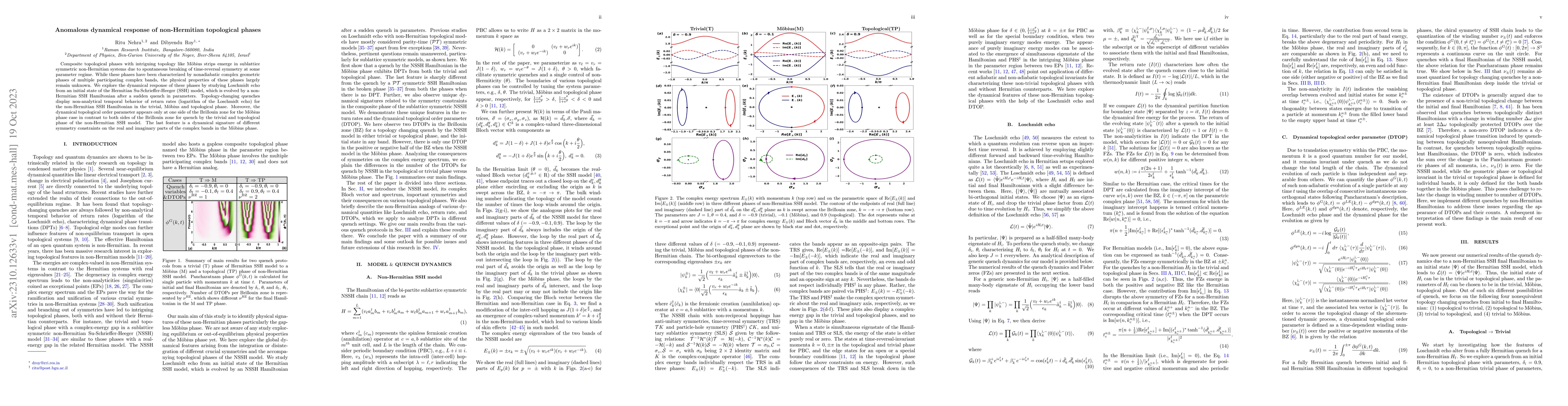 Thumbnail for Anomalous dynamical response of non-Hermitian topological phases