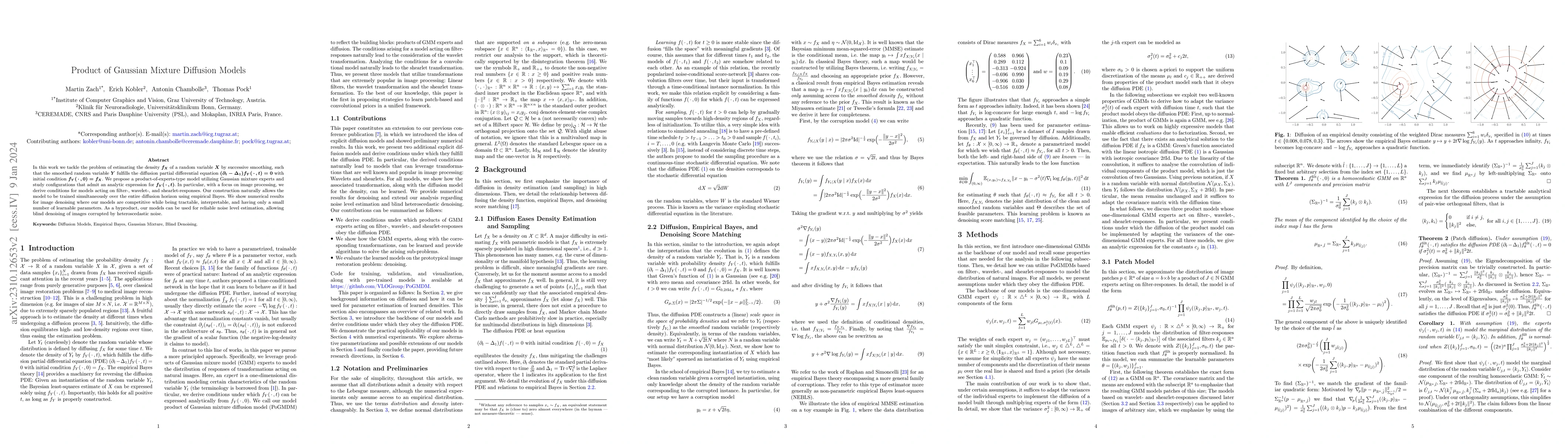 Thumbnail for Product of Gaussian Mixture Diffusion Models