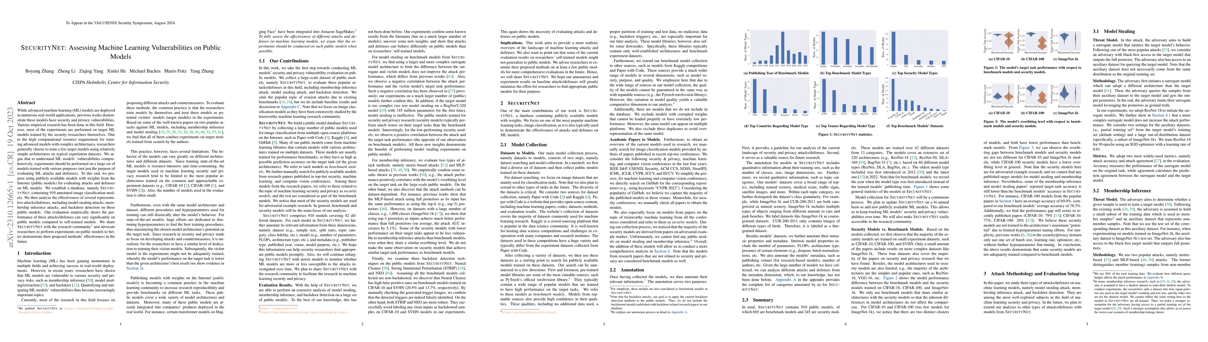Thumbnail for SecurityNet: Assessing Machine Learning Vulnerabilities on Public Models