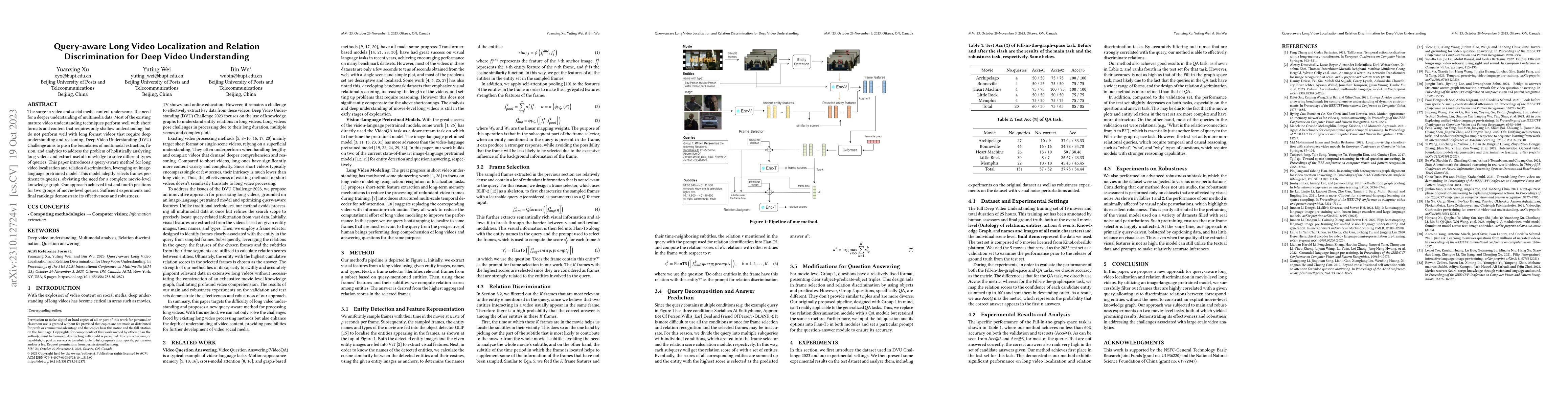 Thumbnail for Query-aware Long Video Localization and Relation Discrimination for Deep
  Video Understanding