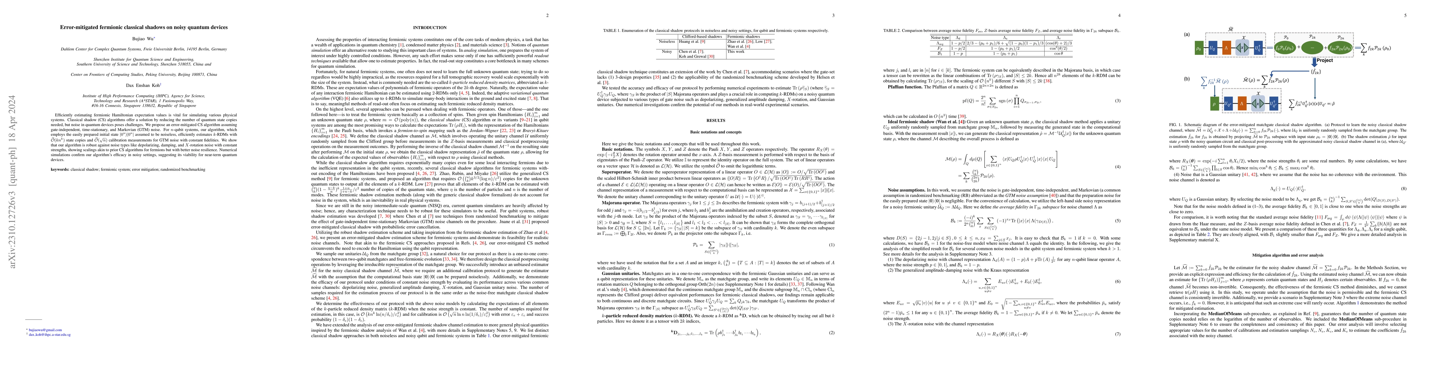 Thumbnail for Error-mitigated fermionic classical shadows on noisy quantum devices