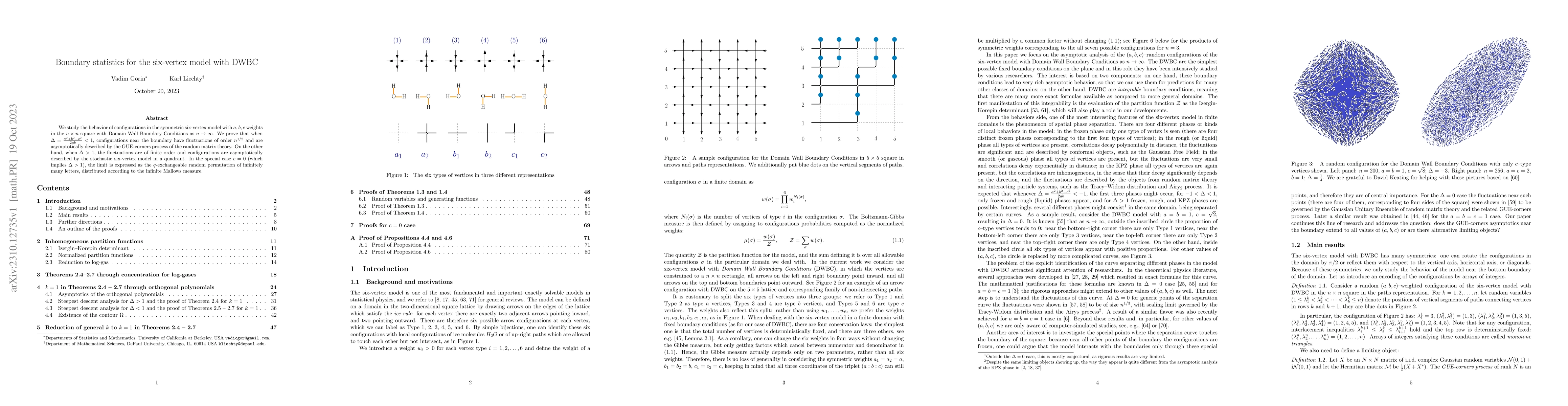 Thumbnail for Boundary statistics for the six-vertex model with DWBC