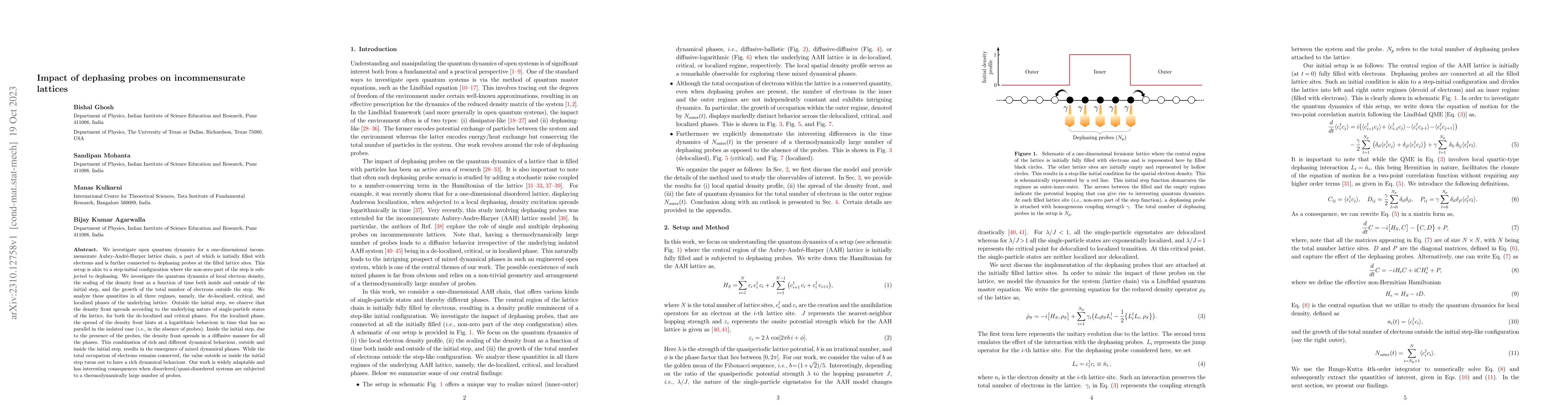 Thumbnail for Impact of dephasing probes on incommensurate lattices