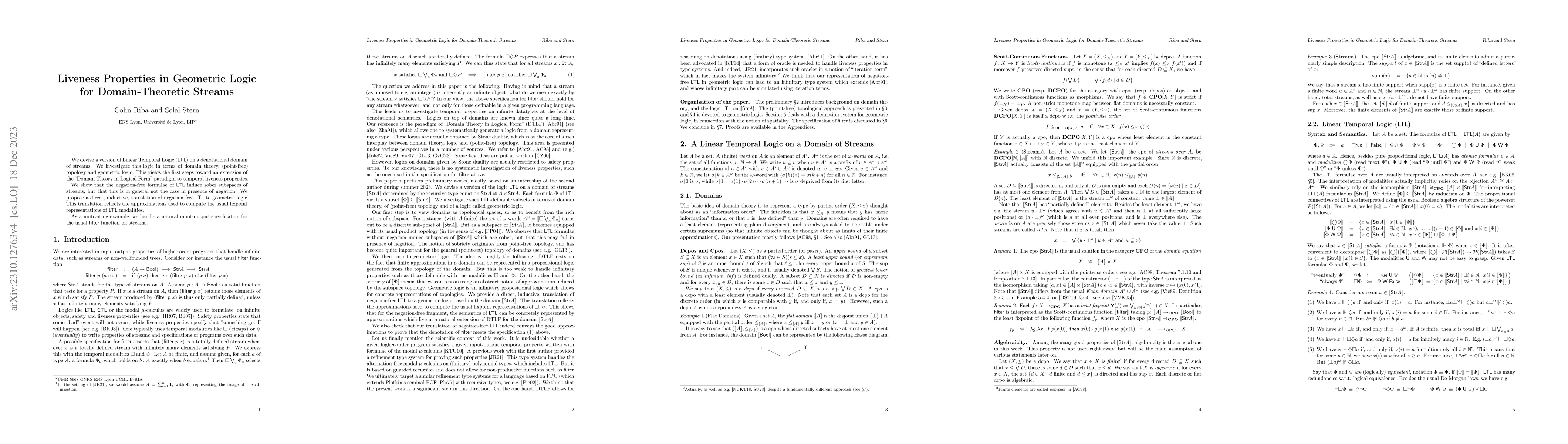 Thumbnail for Liveness Properties in Geometric Logic for Domain-Theoretic Streams