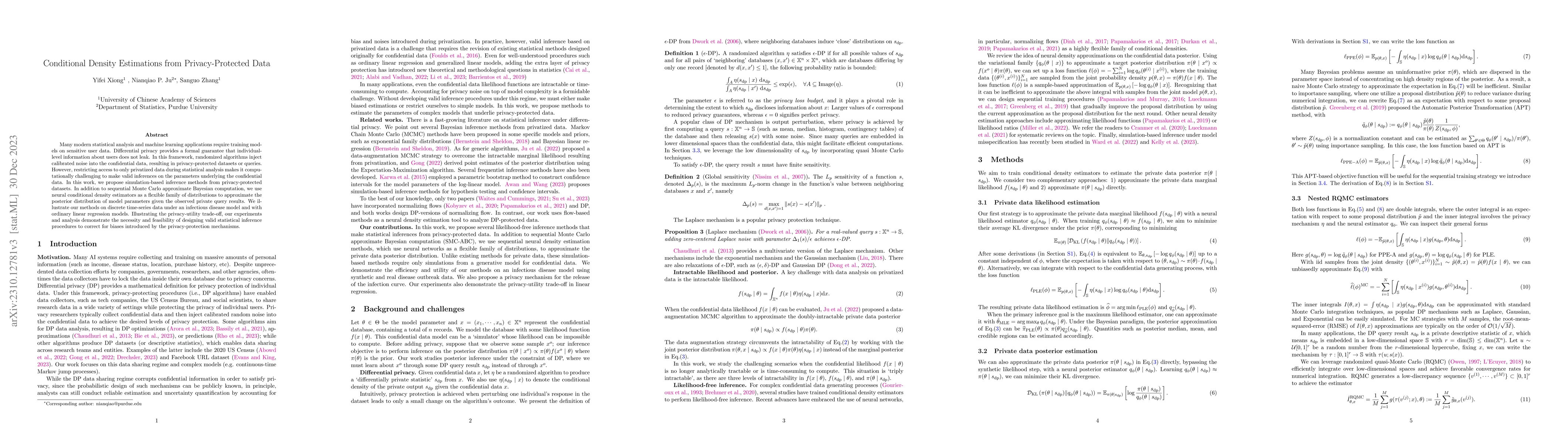 Thumbnail for Conditional Density Estimations from Privacy-Protected Data