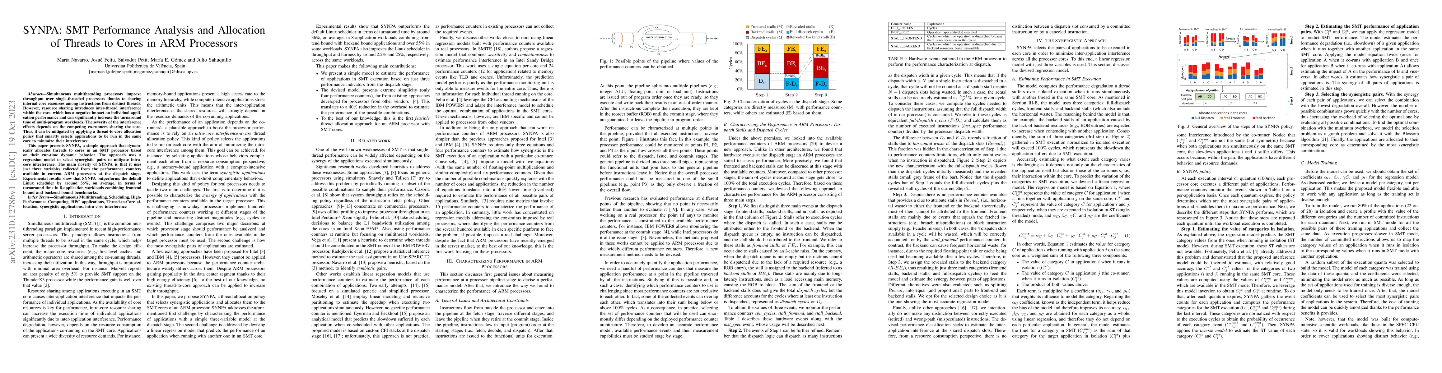 Thumbnail for SYNPA: SMT Performance Analysis and Allocation of Threads to Cores in
  ARM Processors